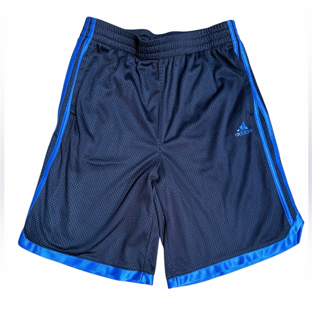 Adidas Boy’s Blue Shorts with Blue Trim